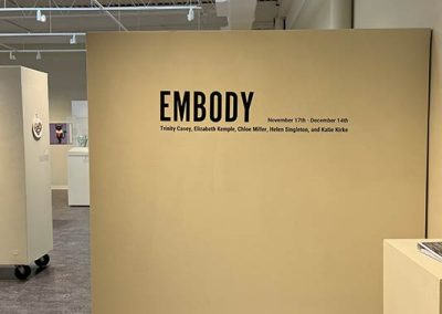 The Embody title at the exhibition.