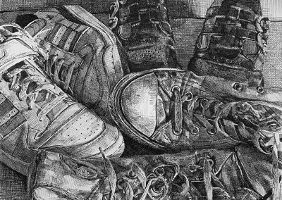 A drawing of shoes.